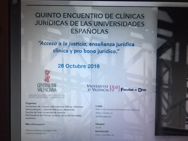 5º  encuentro de Clínicas Jurídicas de Universidades Españolas